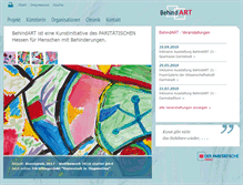 Tablet Screenshot of behindart.org